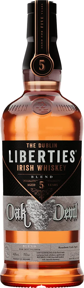 Irski viski The Dublin LIBERTIES 5y Single Malt Oak Devil + GB 0,7 l