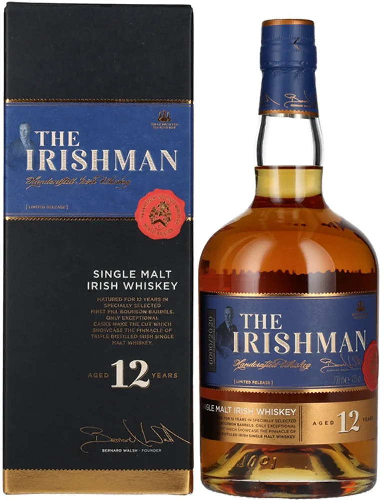 Irski viski The Irishman 12y Single Malt + GB 0,7 l