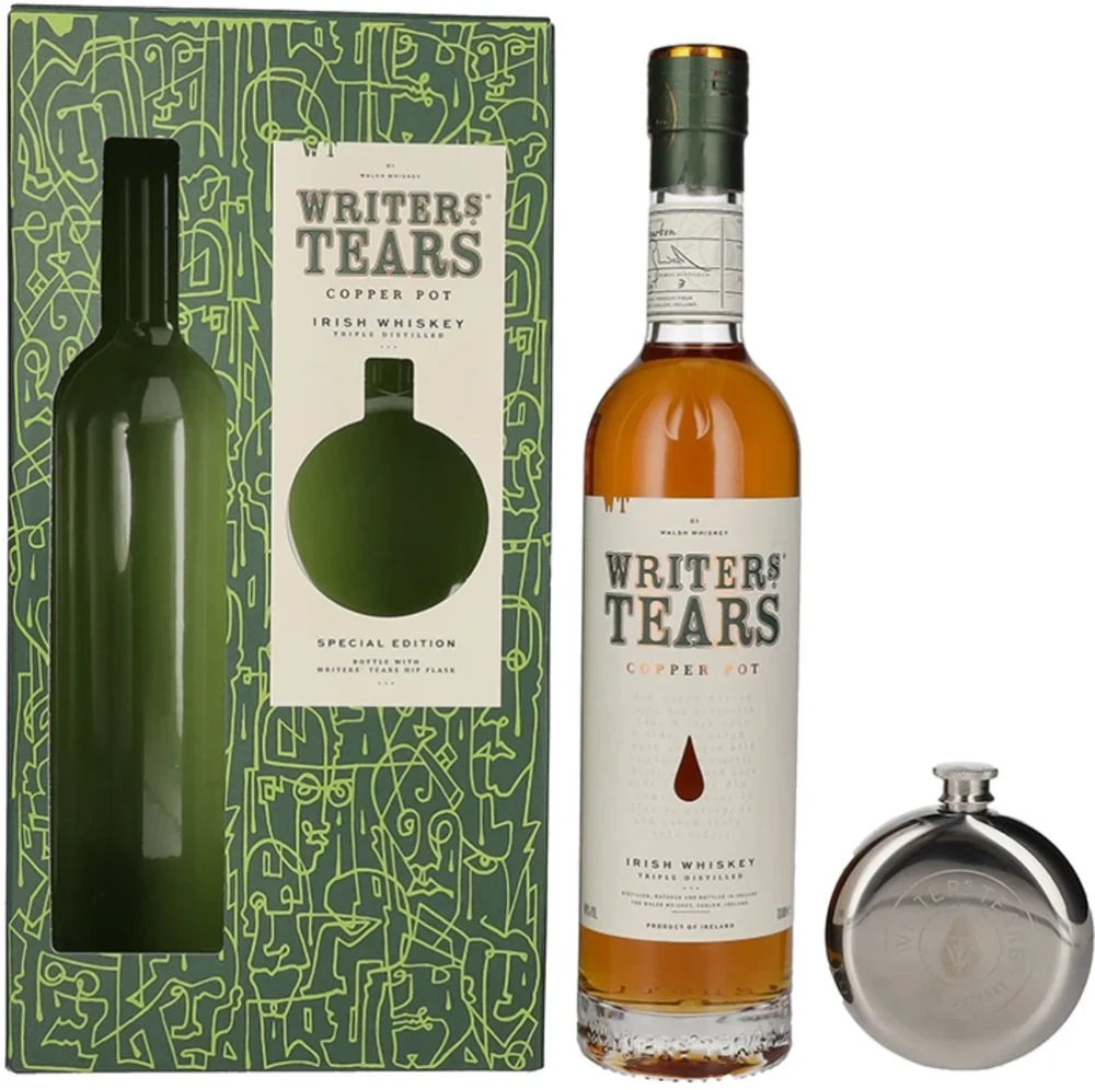 Irski viski Writers' Tears Copper Pot + hip flask + GB 0,7 l