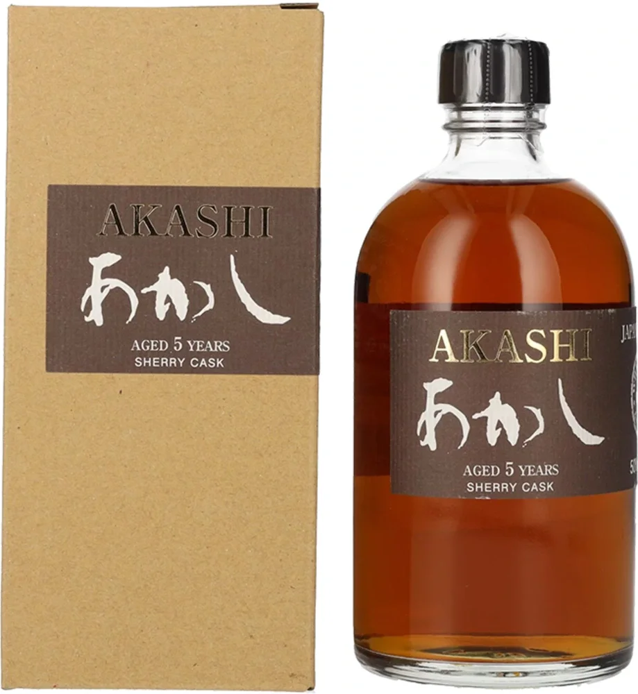 Japanski viski Akashi 5y Single Malt Sherry cask + GB 0,5 l