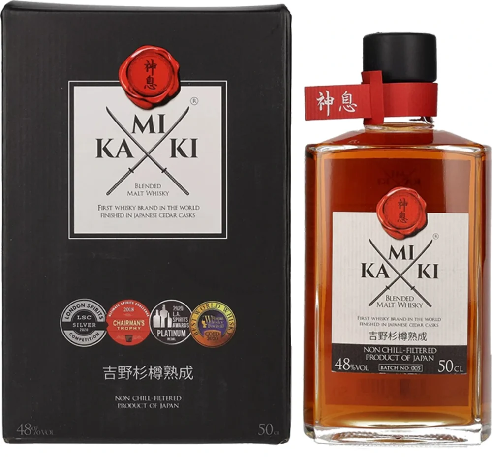 Japanski viski KAMIKI Blended Malt Whisky + GB 0,5 l