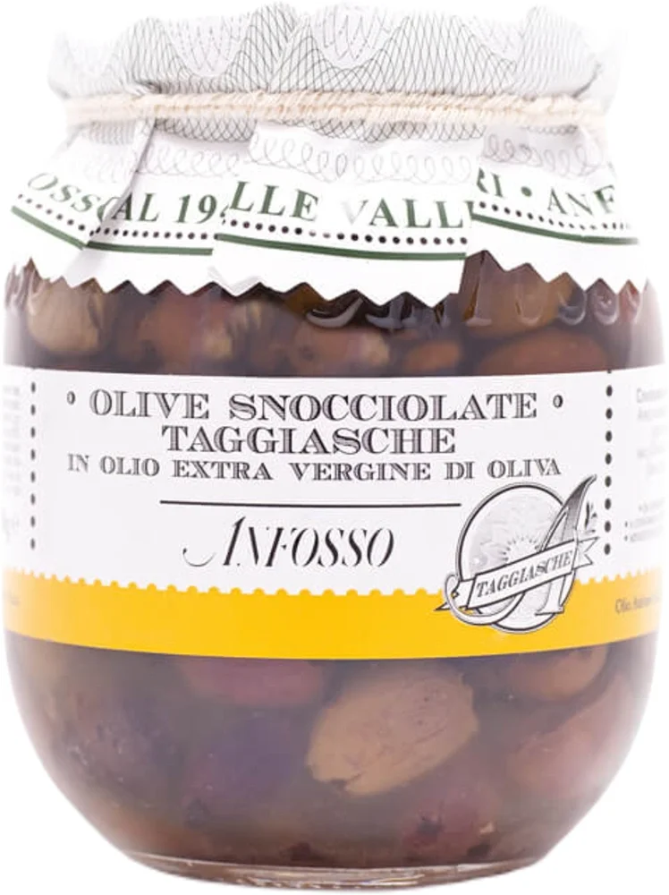 OLIVE TAGGIASCHE u EKSTRA DJEVIČANSKOM MASLINOVOM ULJU OLIO ANFOSSO 185 g