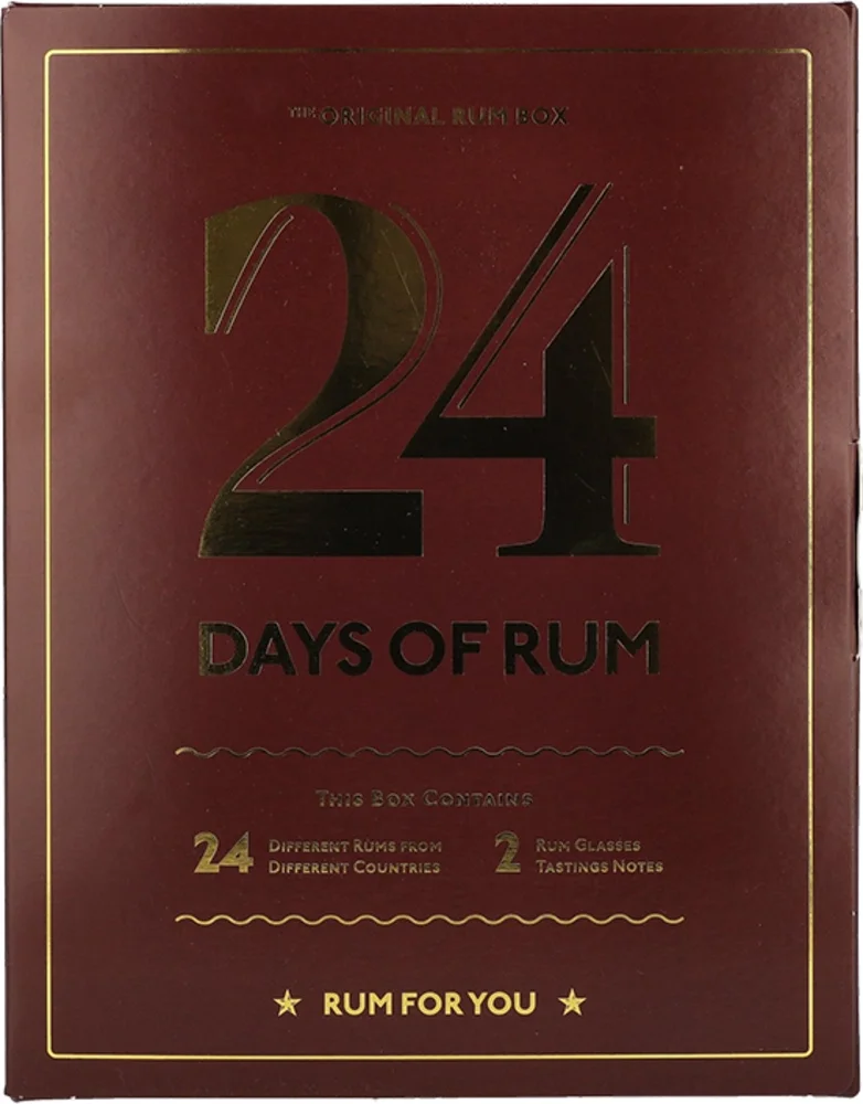 Rum S.B.S 24 DAYS OF RUM The Original RED Rum Box + 2 čaše 24 x 0,02 l