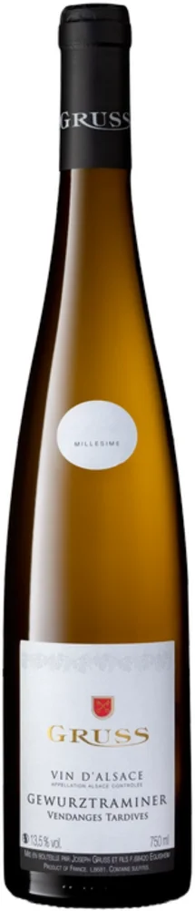 Vino Gewurztraminer Vendanges Tardives Domaine Gruss 0,75 l
