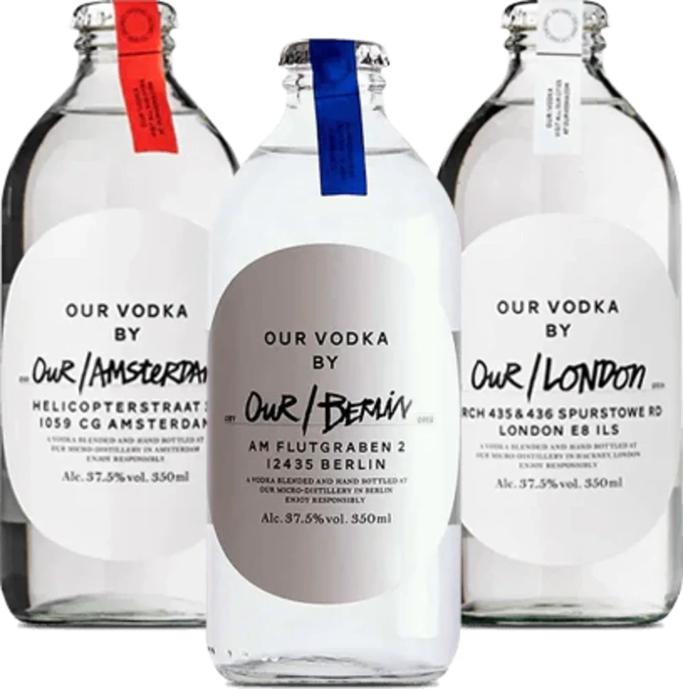 Votka Our/Vodka Berlin, Amsterdam, London PACK 3 x 0,35 l