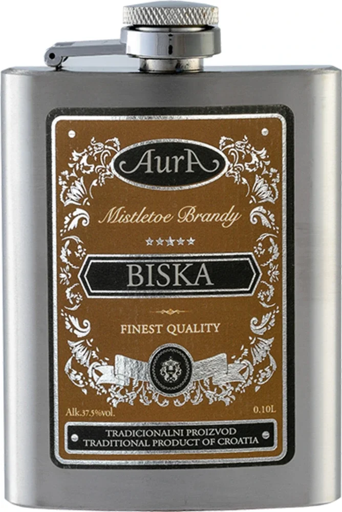 Voćna rakija Biska Aura + flaška GB 0,1 l