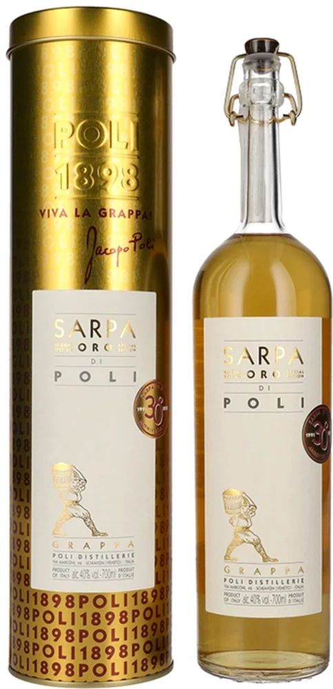 Voćna rakija Poli Grappa Sarpa Oro di Poli + GB 0,7 l