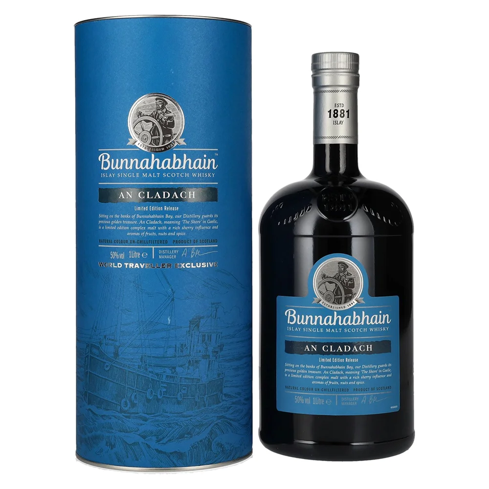 Škotski viski Bunnahabhain AN CLADACH Islay Single Malt + GB 1 l