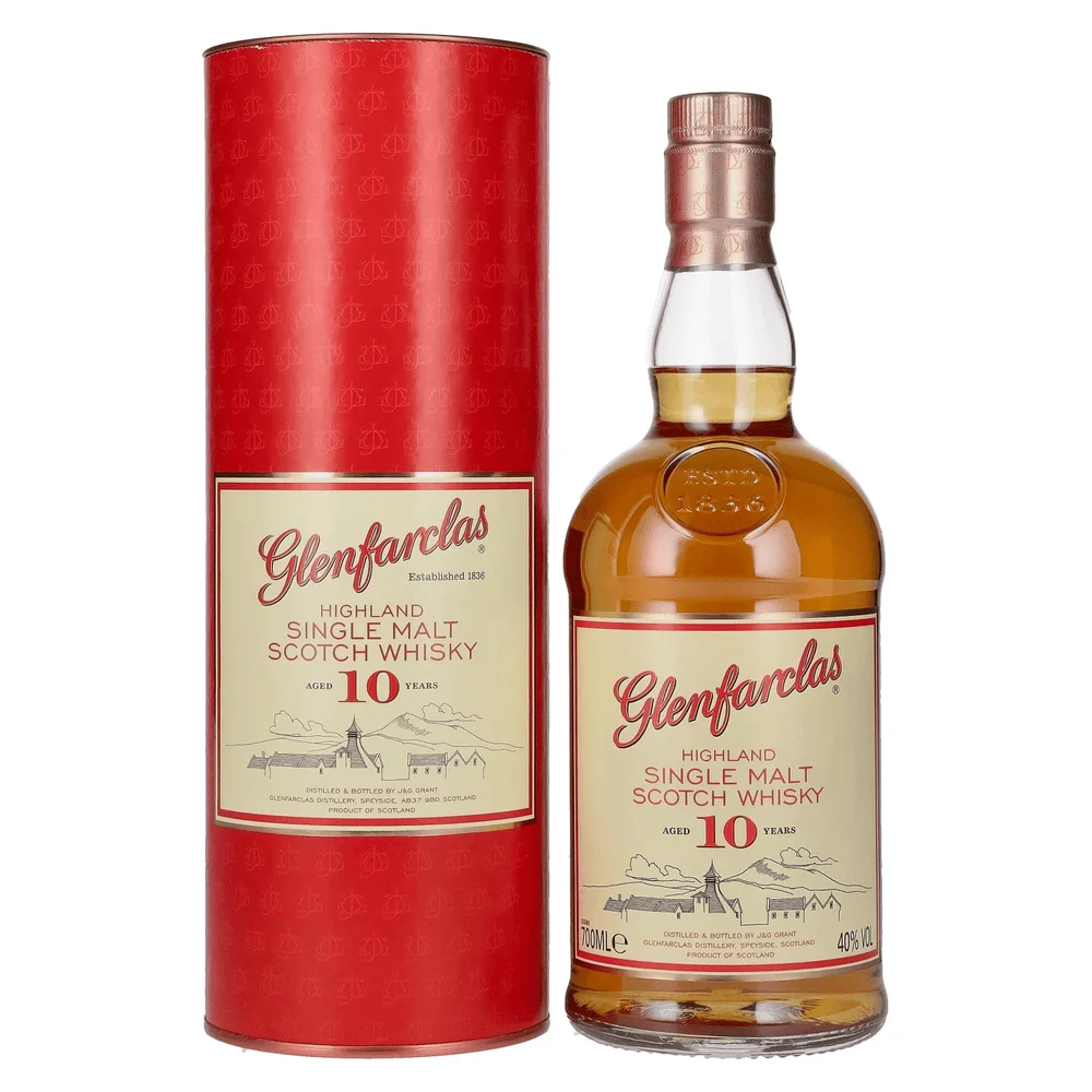 Škotski viski Glenfarclas 10 Years Old Highland Single Malt + GB 0,7 l