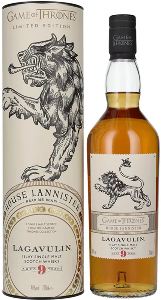 Škotski viski Lagavulin 9y GAME OF THRONES House Lannister Single Malt Collection + GB 0,7 l