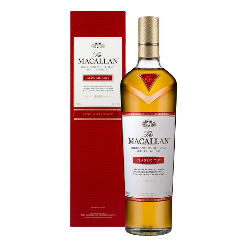 Škotski viski Macallan CLASSIC CUT Limited Edition 2022 + GB 0,7 l