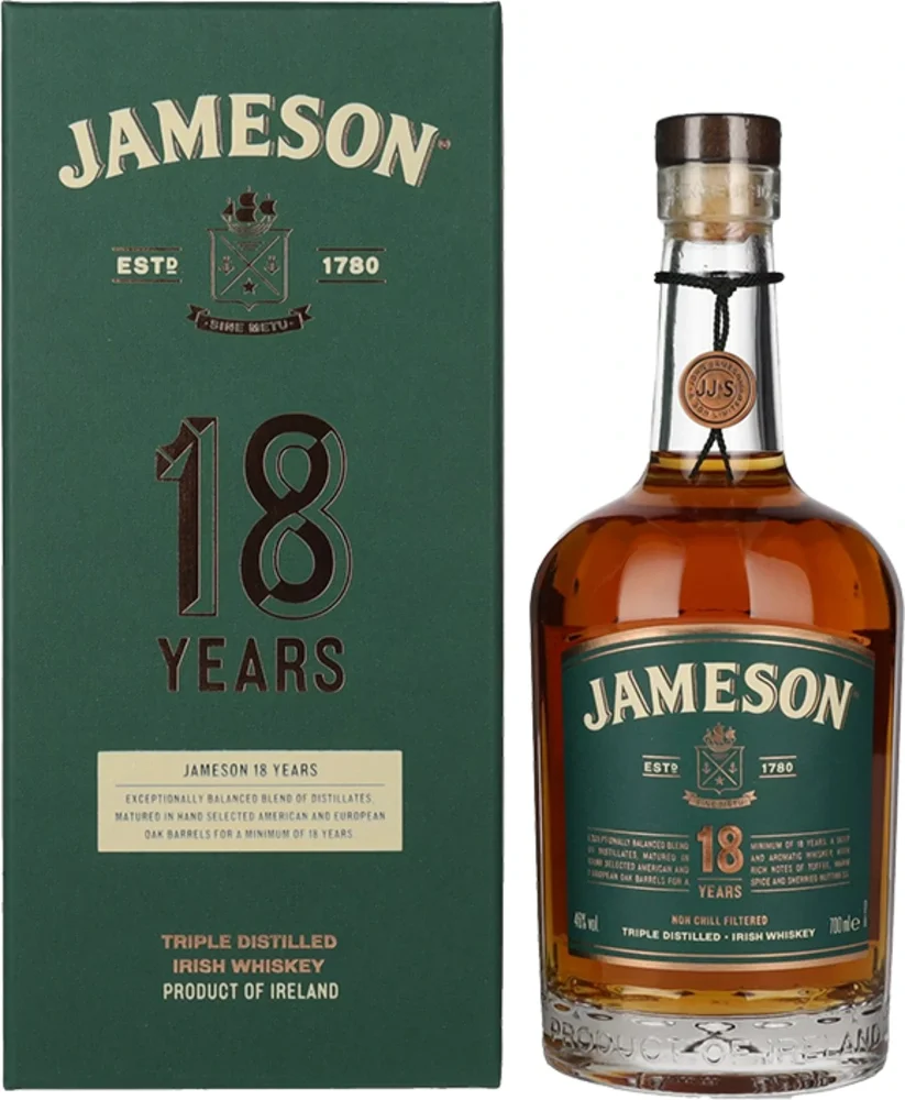 Irski viski Jameson 18 YO poklon kutija 0,7 L