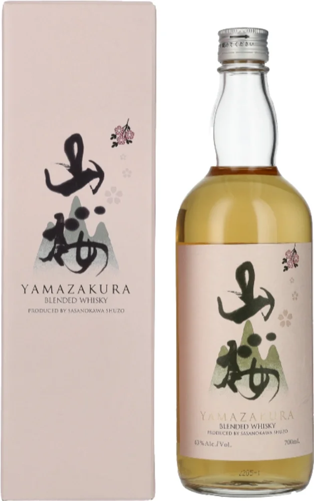Japanski viski Yamazakura Japanese Blended Whisky Pink Label poklon kutija 0,7 L