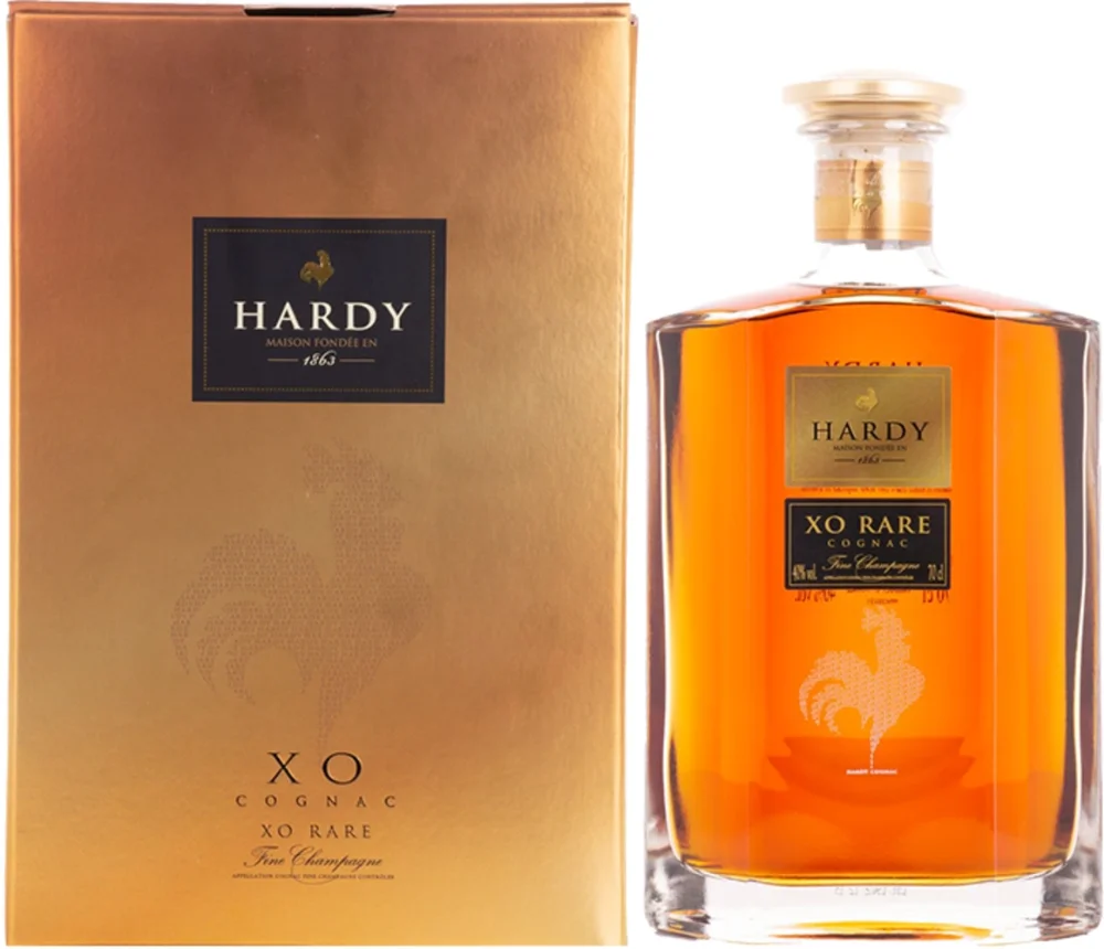 Konjak Hardy XO RARE poklon kutija 0,7 L