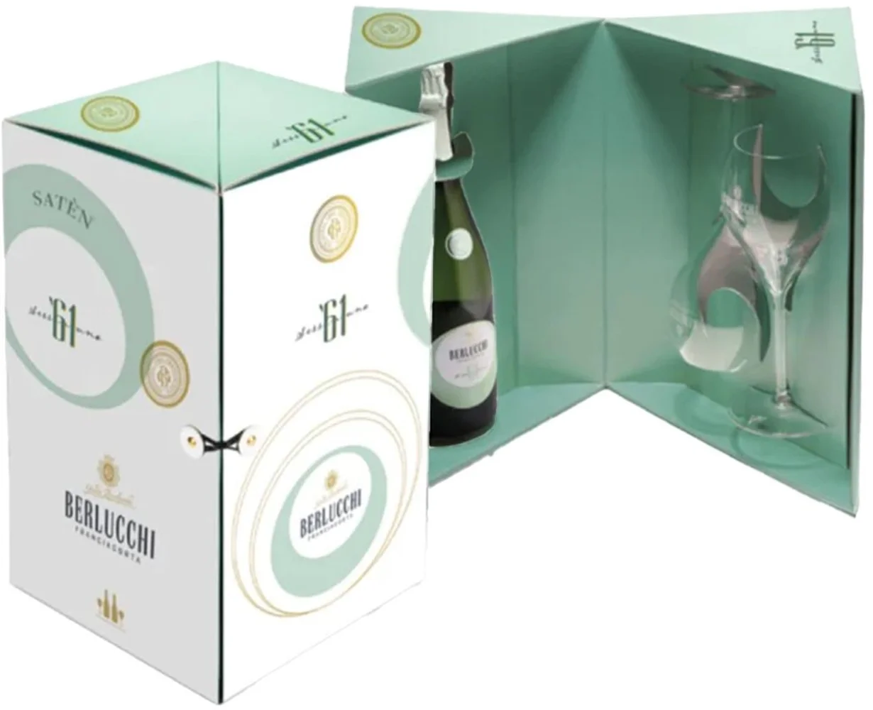 Pjenušac Berlucchi Franciacorta 61 Saten + 2 čaše 0,75 L