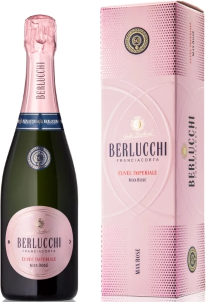 Pjenušac Berlucchi Franciacorta Cuvee Imperiale Max Rose poklon kutija 0,75 L