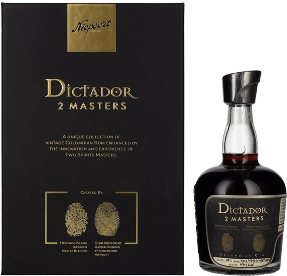 Rum Dictador 2 MASTERS 1971/1974/1978/1980 Niepoort Port Pipe Finish 2021 poklon kutija 0,7 L