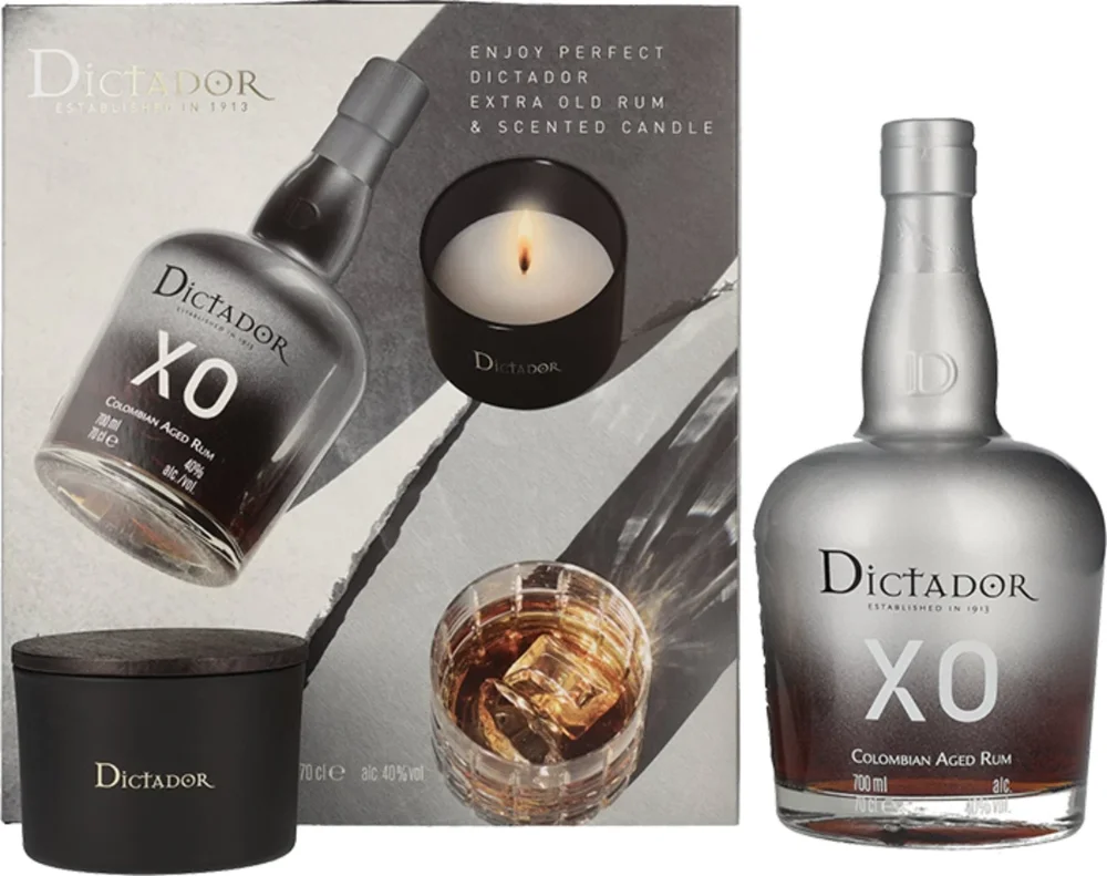 Rum Dictador X.O. Insolent + svečka poklon kutija 0,7 L
