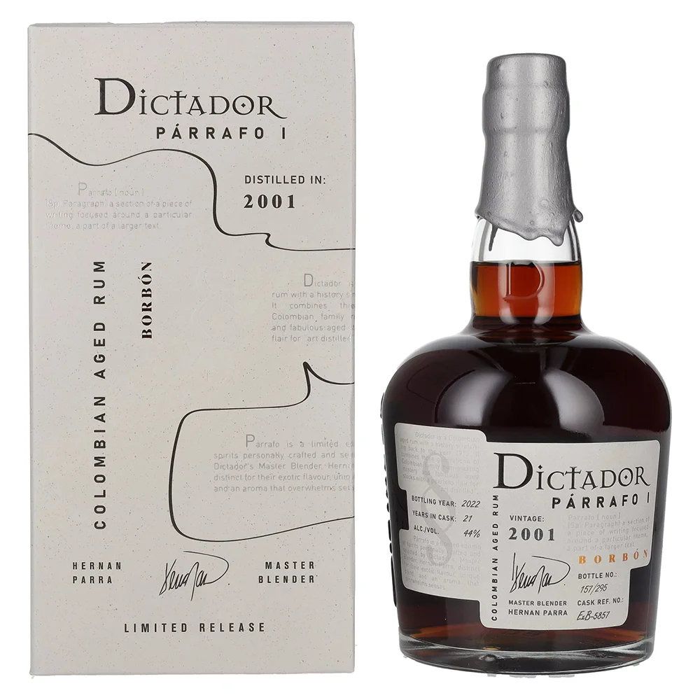 Rum PARRAFO I 21 Years Old BORBON Vintage 2001 Dictador poklon kutija 0,7 L