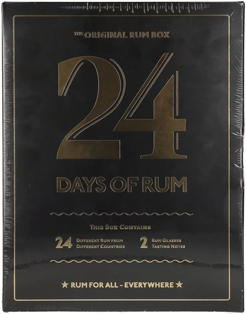 Rum S.B.S 24 DAYS OF RUM The Black Rum Box + 2 čaše 24 x 0,02 L