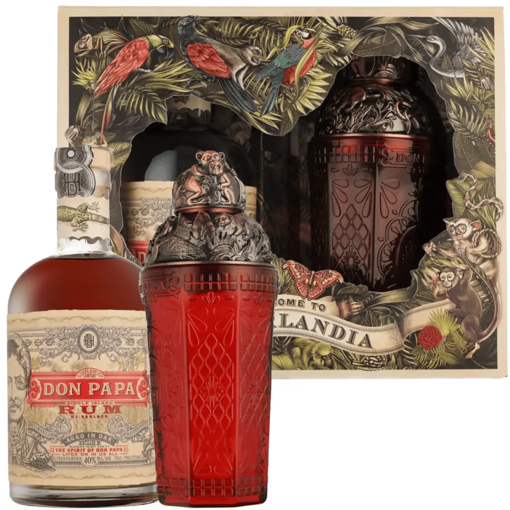 Rum Small Batch 7 YO Don Papa + shaker poklon kutija 0,7 L