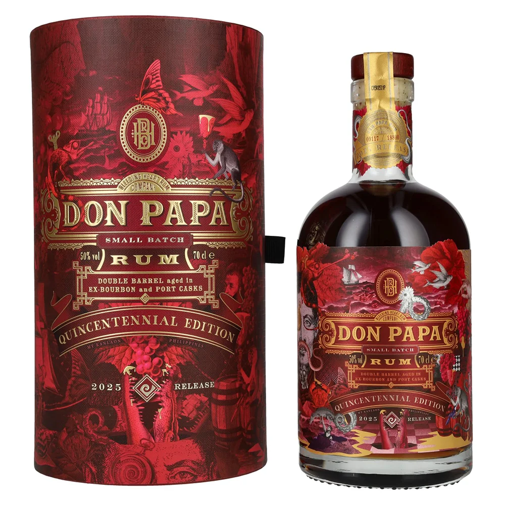 Rum Small Batch 7 YO Ex-Bourbon & Port Casks Rum Quincentennial Edition Don Papa poklon kutija 0,7 L