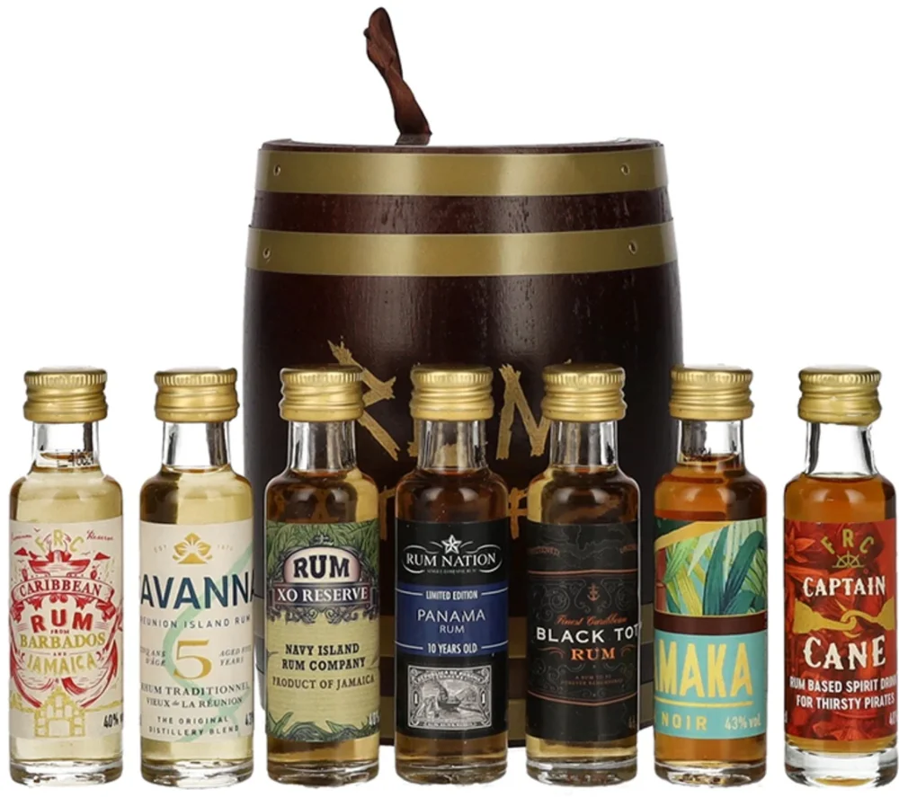 Rum Tasting box Ich liebe RUM poklon kutija 7 x 0,02 L