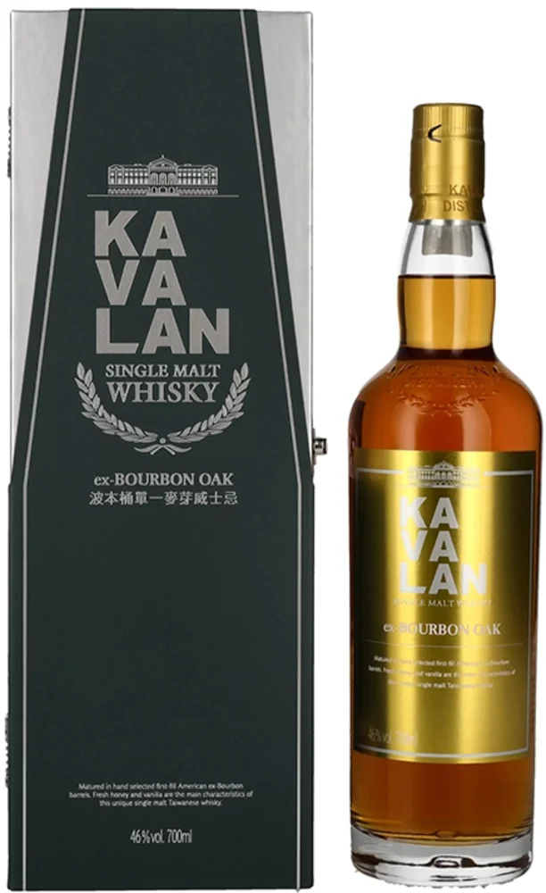 Tajvanski viski Kavalan EX-BOURBON OAK Single Malt poklon kutija 0,7 L