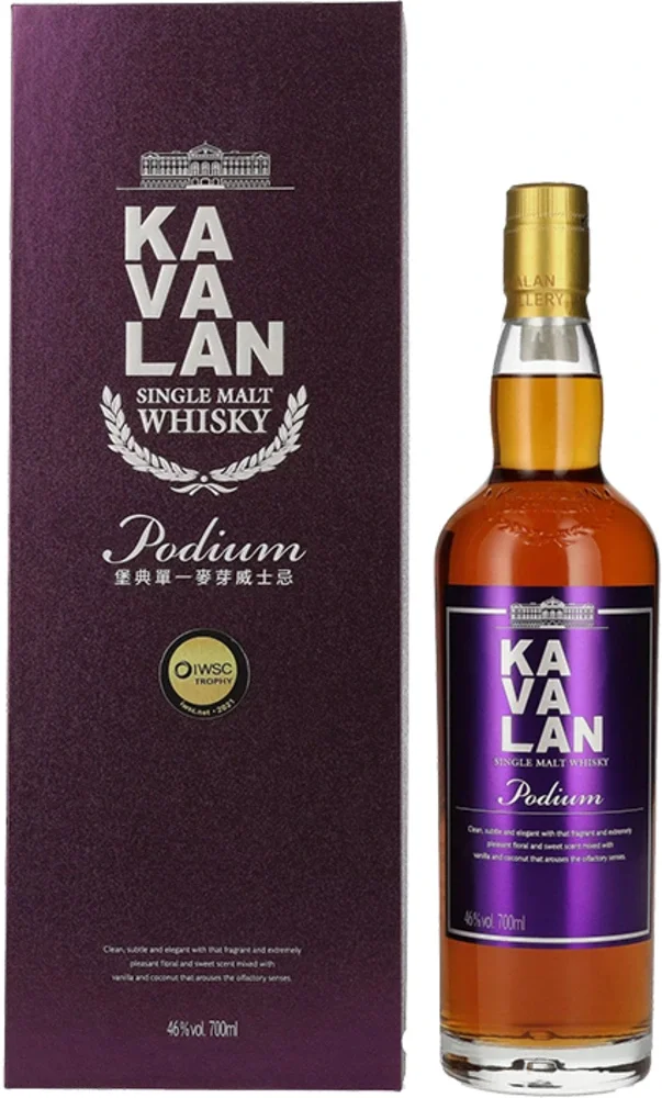 Tajvanski viski PODIUM Single malt Kavalan poklon kutija 0,7 L