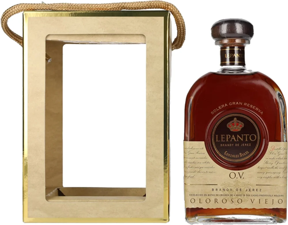 Vinjak Brandy Lepanto O.V. Solera Gran Reserva Brandy de Jerez poklon kutija 0,7 L