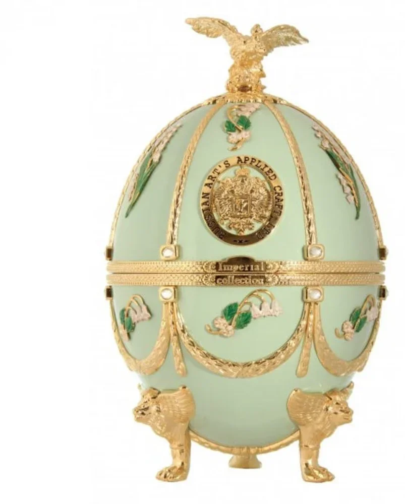 Votka Imperial Collection Faberge Egg Light Green Lyliard poklon kutija 0,7 L