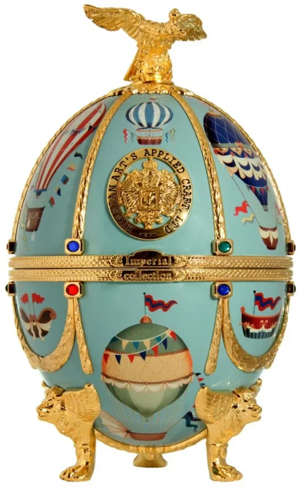 Votka Imperial Collection Vodka Faberge Egg Light Blue Baloons poklon kutija 0,7 L