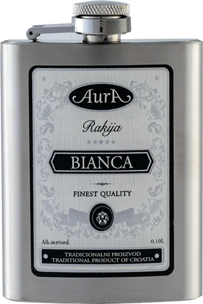 Voćna rakija Rakija Bianca Aura + flaška poklon kutija 0,1 L