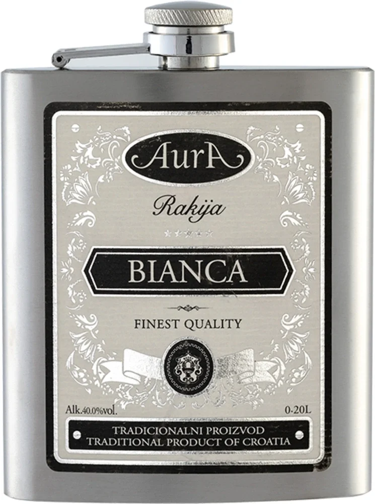 Voćna rakija Rakija Bianca Aura + flaška poklon kutija 0,2 L