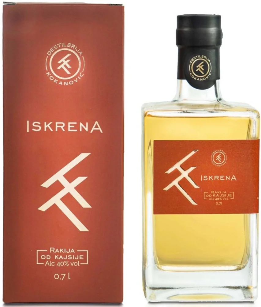 Voćna rakija Rakija od Kajsije ISKRENA poklon kutija 0,7 L
