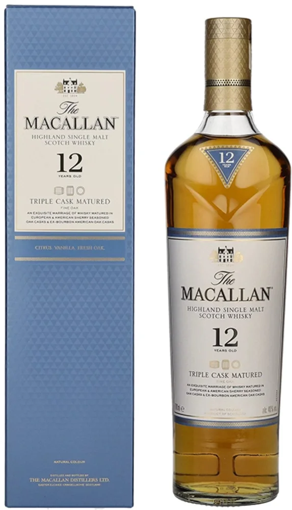 Škotski viski 12 Years Old TRIPLE CASK Macallan poklon kutija 0,7 L