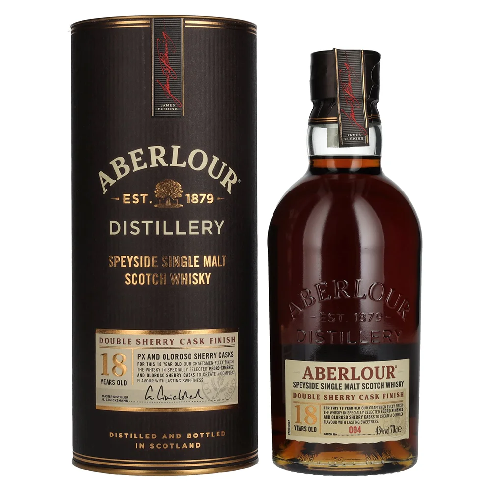 Škotski viski Aberlour 18 Double Sherry Cask Finish poklon kutija 0,7 L