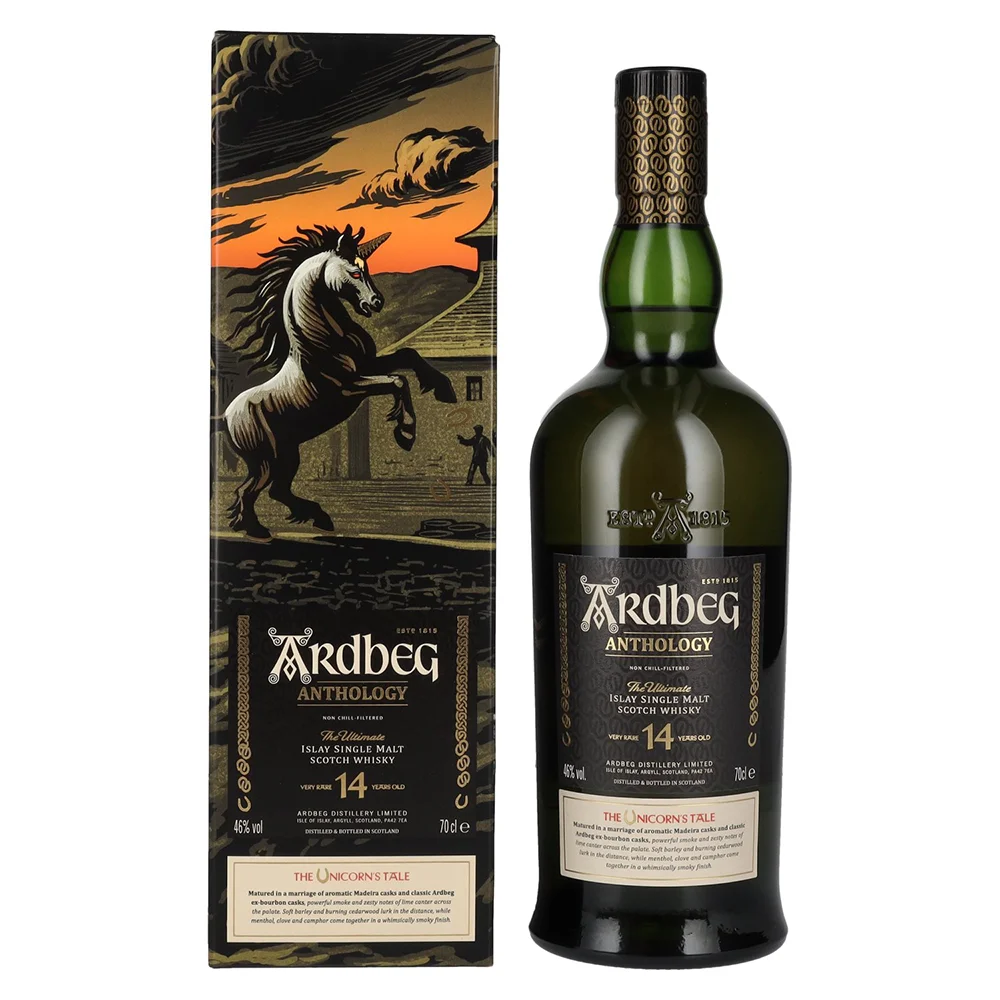 Škotski viski Ardbeg 14 Years Anthology Unicorn’s Tale poklon kutija 0,7 L