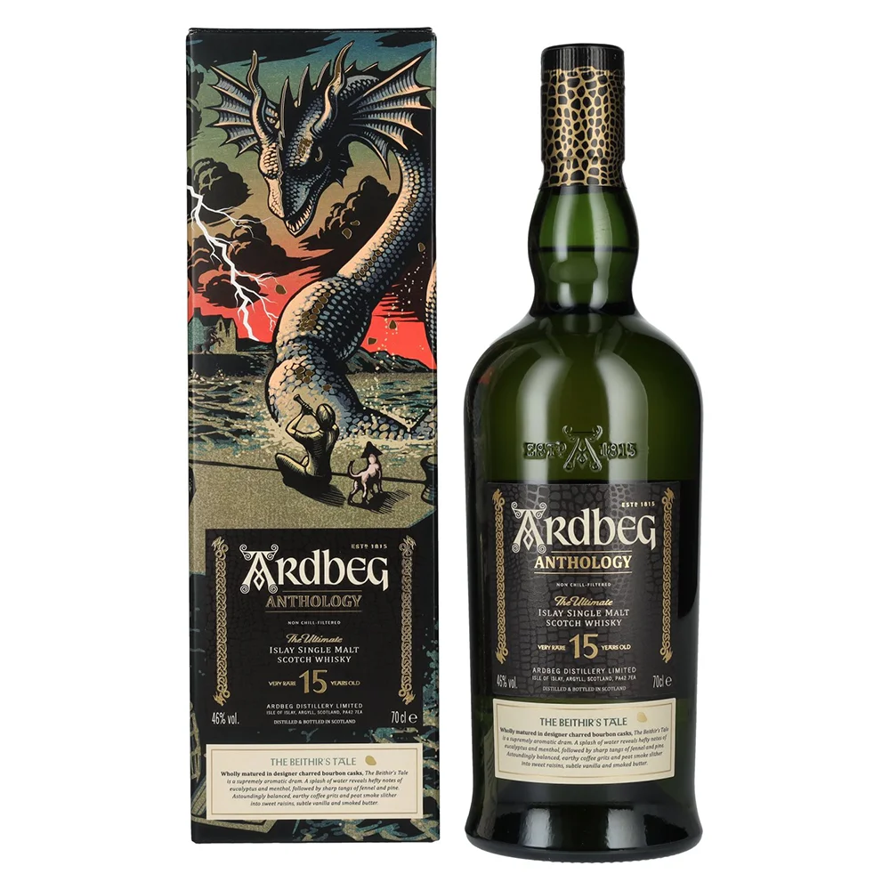 Škotski viski Ardbeg 15 Years Old The Ultimate The Beithir's Tale Islay Single Malt poklon kutija 0,7 L