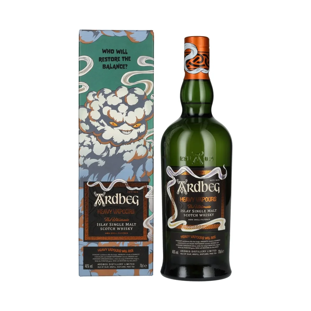 Škotski viski Ardbeg HEAVY VAPOURS Islay Single Malt poklon kutija 0,7 L
