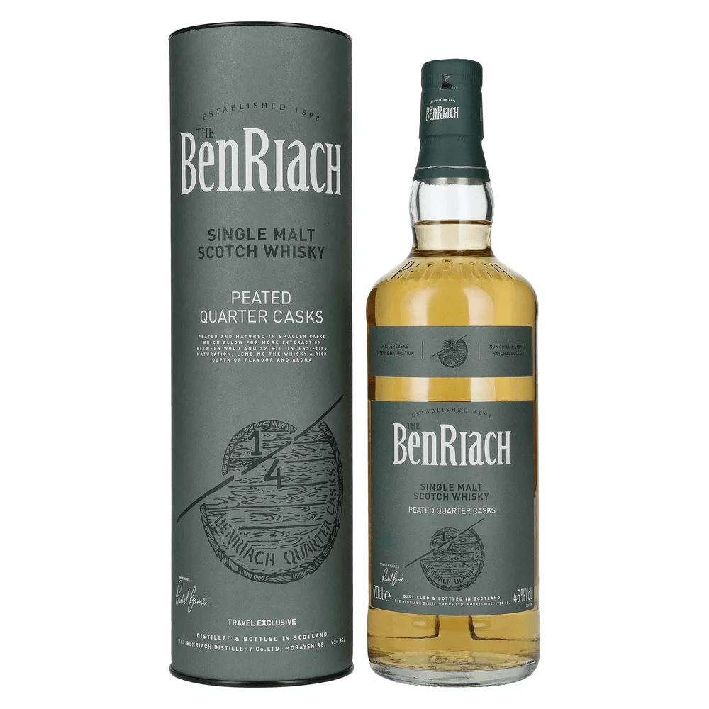 Škotski viski BenRiach PEATED QUARTER CASKS Single Malt poklon kutija 0,7 L