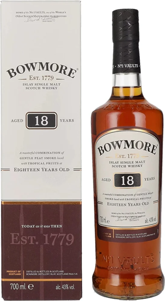 Škotski viski Bowmore 18yo Single Malt poklon kutija 0,7 L