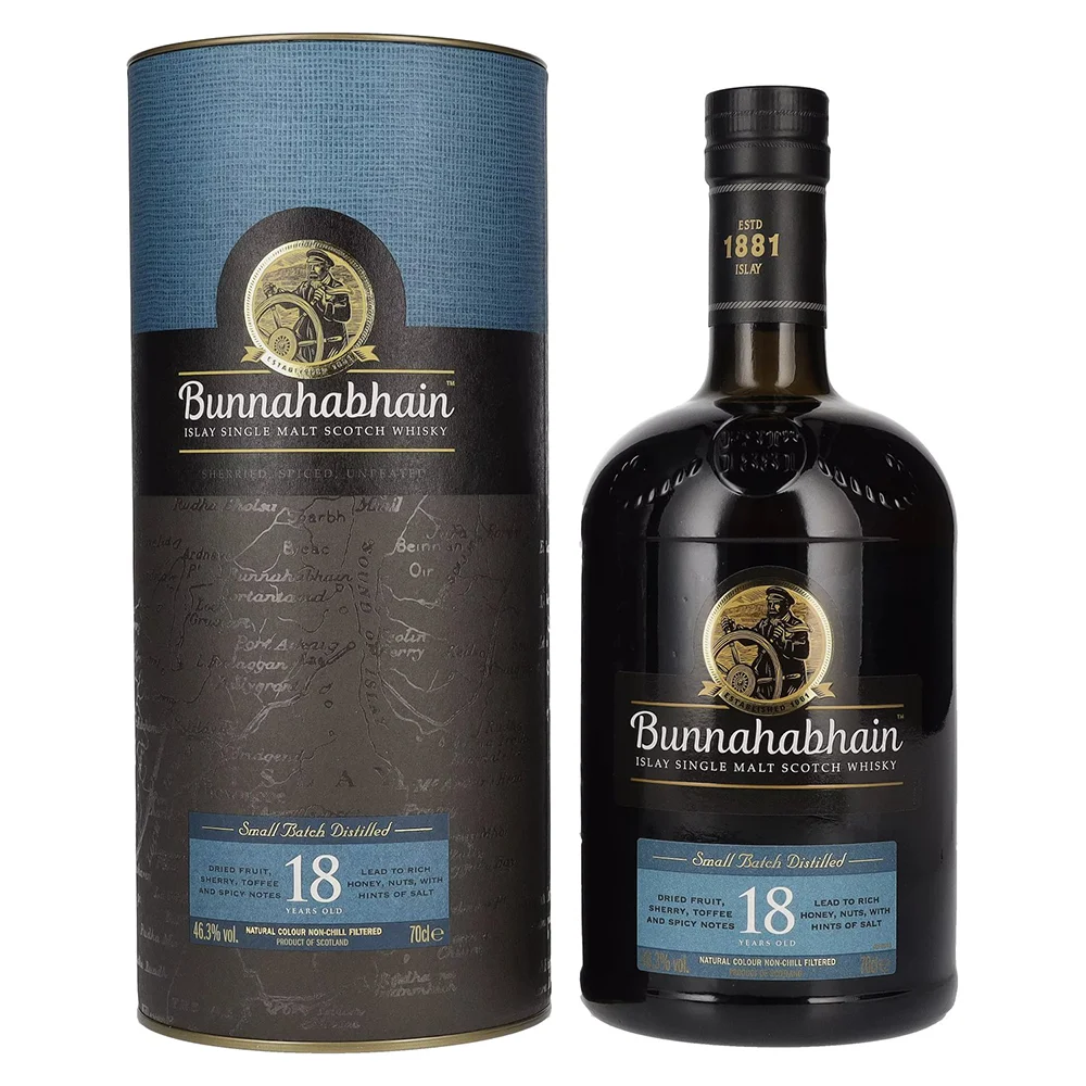 Škotski viski Bunnahabhain 18y Single Malt poklon kutija 0,7 L