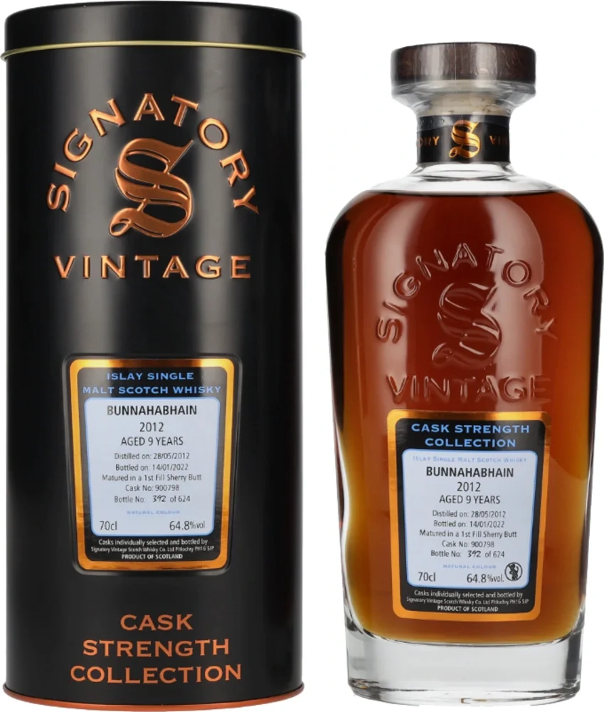 Škotski viski Bunnahabhain Signatory vintage 9 YO 2012 poklon kutija 0,7 L