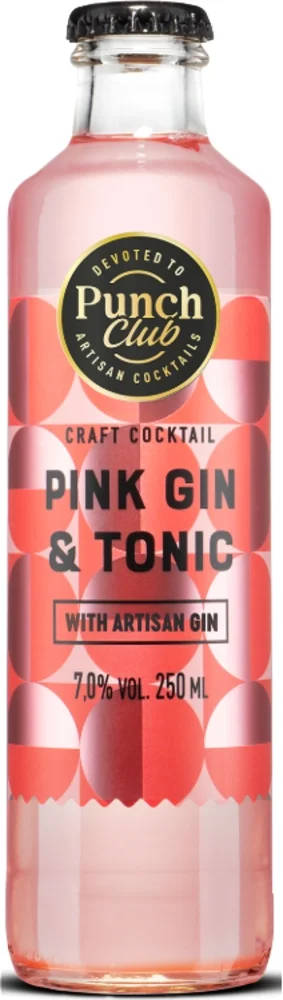 Cocktail Pink Gin & Tonic Punch Club 0,25 L