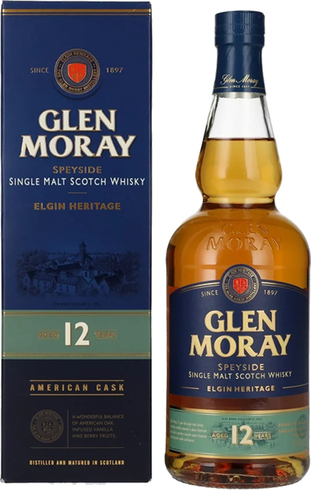 Škotski viski Glen Moray 12y Single Malt poklon kutija 0,7 L