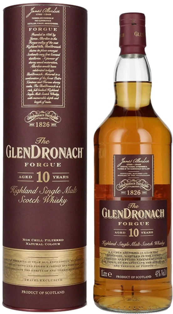 Škotski viski Glendronach 10YO Furge Single malt poklon kutija 1 L