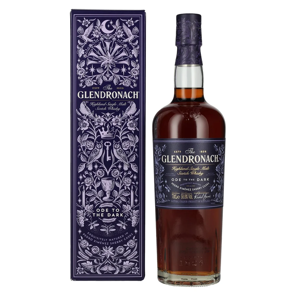Škotski viski Glendronach ODE TO THE DARK Highland Single Malt poklon kutija 0,7 L