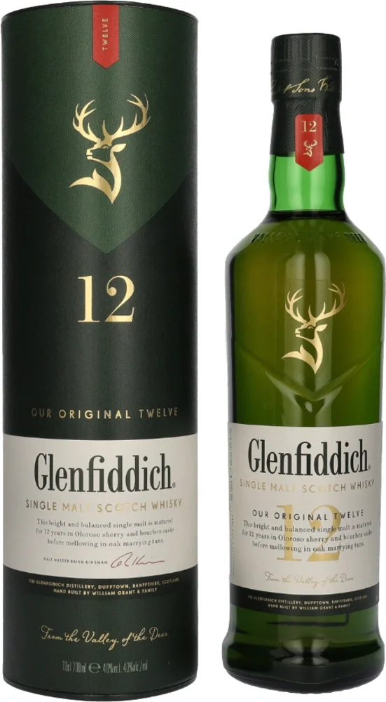 Škotski viski Glenfiddich 12 yo poklon kutija 0,7 L