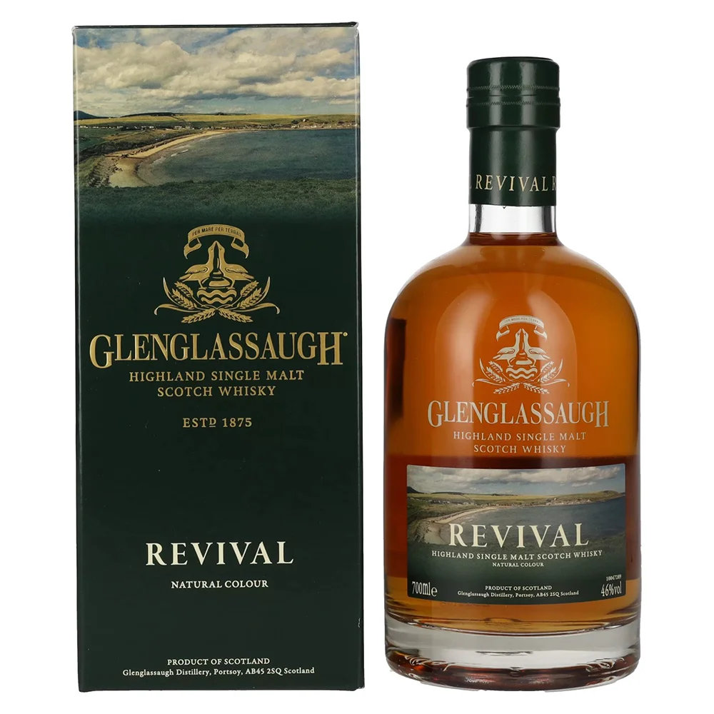Škotski viski Glenglassaugh Revival Highland Single Malt poklon kutija 0,7 L